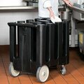Cambro DC700110 Poker Chip Black Dish Dolly / Caddy with Vinyl Cover - 6 Column 214DC700BK